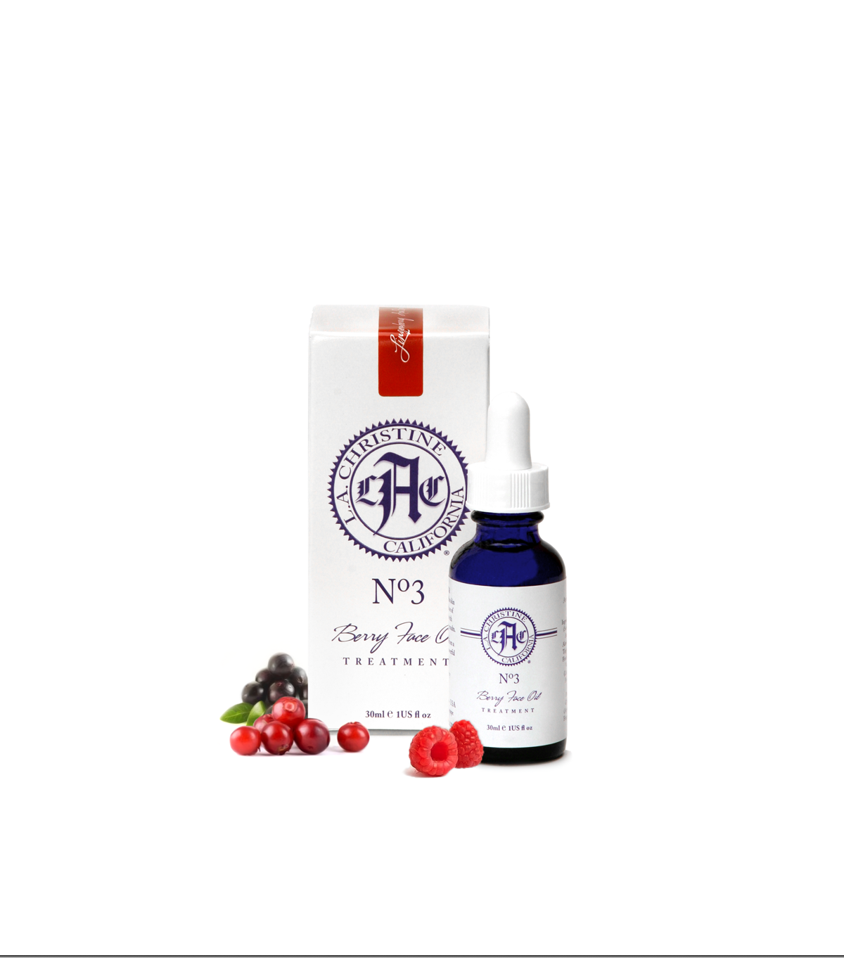 No 3 Berry Face Oil L.A. Christine’s signature product, has garnered a cult following – for good reason! This incredible formula contains a proprietary blend of Arctic berries, featuring Scandinavian Lingonberry, Brazilian Açai Berry and Wild Raspberry. T